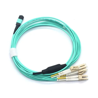 8 núcleos MPO para patch cord de fibra óptica duplex LC, fibra Om3