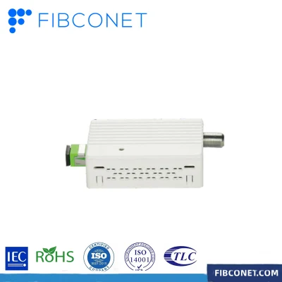 Receptor de fibra óptica / nó óptico FTTH Wdm para TV analógica e digital